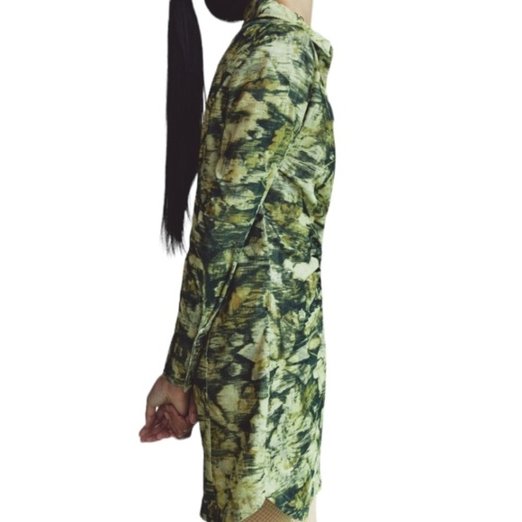 NWT Anthropologie Pilcro Ruched Corduroy Shirt Dress in Green Size 4 Small - Picture 4 of 14